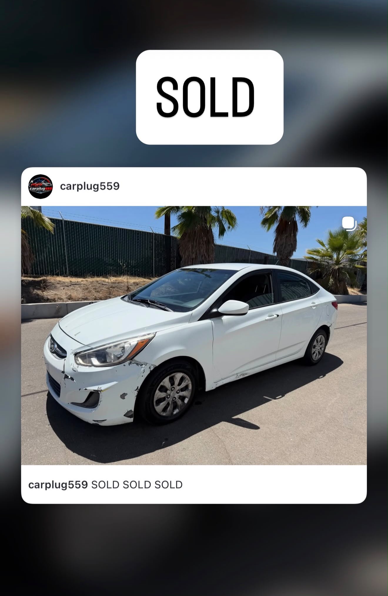 Sold Hyundai Accent — @carplug559